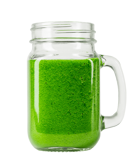 Grüner Smoothie im Glas