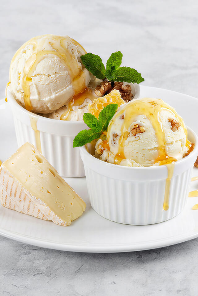 Ziegenkäse-Honig-Glace