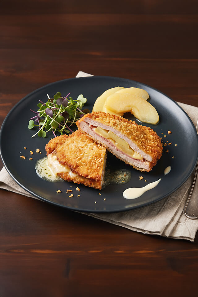 Cordon bleu mit Apfel